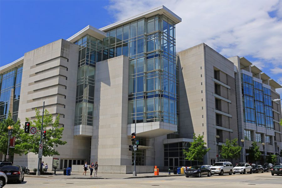 Exterior Building Convention Center with streak-free windows